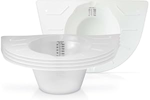 Urine Collection Hat for Toilet - 5 Pack of Reinforced Ribbing Specimen Pans with Wide Brim Wings - Urine and Stool Collector