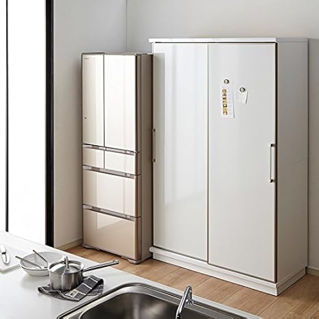 Amazon ホワイトボードとして使える スライド扉キッチンボード 食器棚 オンライン通販