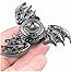 Premium Cool Dragon Snitch Fidget Hand Spinners Metal Fly Wing Focus Toy Stainless Steel Fingertip Gyro Stress Relief Spiral TwisterToy Party Favors Birthday Gift for Kids Adults(Silver)