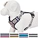 Blueberry Pet 9 Colors Soft & Comfy 3M Reflective Multi-Colored Stripe Mesh Padded No Pull Dog Harness Vest with Back Leash Clips, Large, Olive & Blue-Gray
