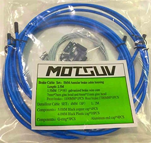 ZHIDONGQI Bicycle Housing Cable Hose Kit Brake Shifter For Sram MTB Derailleur Brake Cable Shifting Lever Wire Line Bicycle Patrs Blue