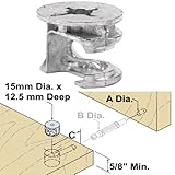 Platte River 866497, Fasteners, Knock Down (kd), 15mm X 12. 5mm Kd Cams, 10-pack
