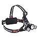 YOHOOLYO Headlamp LED Headlamp 5000LM Flashlight 3x LED 4 Modes Headlamp for Camping Hiking Hunting