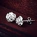 Women Elegant Flower Ear Stud 925 Sterling Silver Color Sakura Earrings