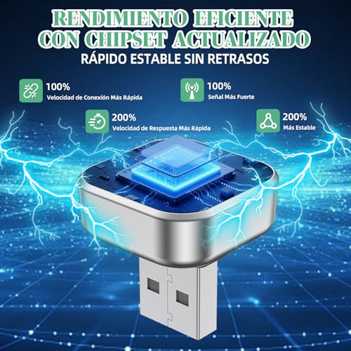 YOUKOYI Adaptador CarPlay inalámbrico 2026 Actualiza CarPlay por Cable a inalámbrico, diseño Mini USB para Coches con Apple CarPlay por Cable Integrado, Plug and Play