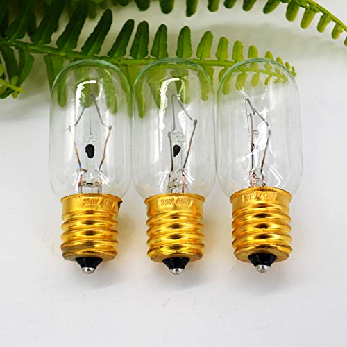 6 Pack E17 40W Microwave Bulb,T8 Tubular High Temp Resistance Incandescent Light Bulb for or Most Ge and Whirlpool Microwave Oven