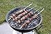 Antallcky 12 Pack Kabob Skewers BBQ Barbecue Skewers Stainless Steel Sticks Heavy Duty Large Wide Reusable with Nonslip Ring Handle Ideal for Shish Kebab Chicken Shrimp and Vegetables (22 inch)