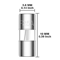 VEXUNGA 2.5A 125V Glass Fan Fuse Christmas Light