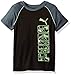 PUMA Big Boys' Athletic Tee Shirts, Puma Black Raglan, Large (14/16)
