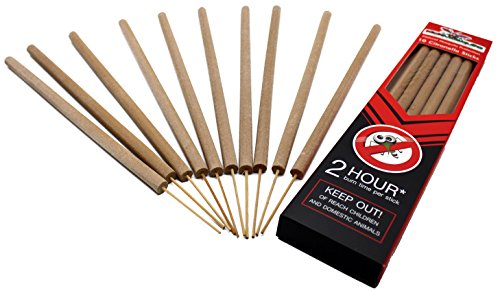 Kick Mosquito Repellent Sticks Incense Citronella Lemongrass All Best Thailand 100% Natural - Burn 2 Hours Each - Protect Home Baby Kids Backyard Outdoor Garden Yard - DEET FREE (Pack of 10)