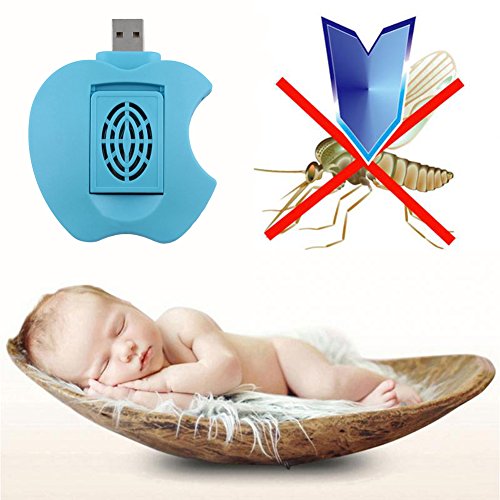 Rumfo USB Mosquito Killer Portable Electric Mosquito Repellents Mini Usb Powered Insect Trap Household Pest Repellent for Maternal And Child Perfect for Home Car Office Travel (Blue)
