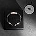 ZD-jewelry Mens Bracelets Genuine Leather and Natural Agate Beads Stainless Steel Buckle, Bead Leather Bracelet for Men (8.5 inch)