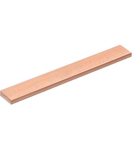 Uxcell Copper Flat Bar, 0.08" Thickness X 0.47" Width X 15.75" Length Copper Bus Bar Stock Plate Mill For Electrical (2mm X 12mm X 400mm