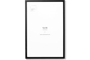 Opposite Wall - 12x18 in - Black Oak Wood Picture Frame - Lightweight, Versatile & Shatterproof - Wall Hanging Poster or Photo Frame - Wall Decor for Office, Gallery & Home