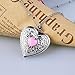 YOUFENG Love Heart Locket Necklace Thar Holds Pictures Heart Circle Shape Lockets Gift for Girl Boy Jewelry (Heart Locket)