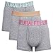 Mens Boxer Briefs Underwear Men Pack of 3 Men's Cotton Pouch Underwear with Fly (S/M/L/XL/XXL)