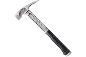 Boss Hammer 14 oz. Pro Plus Titanium Hammer - Ti64 Construction Grade, New Side Nail Extractor, 20% Thicker Handle, 1/4" Tether Hole - Milled Face - Made in the USA - BHPPS14TIM