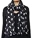 Little Terrier Scottish Scottie Westie Dog Animal Motif Print Scarf Black And White