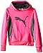 PUMA Big Girls' Cat Hoodie with Thumb Hole, Pink Glo, Small