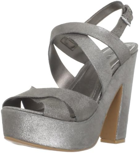 Klub Nico Women's Valentine Platform Sandal,Pewter,8 M US