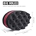 Big Holes Barber Hair Brush Sponge Dreads Locking Twist Afro Curl Coil Wave Hair Care Tool(4 Packs)