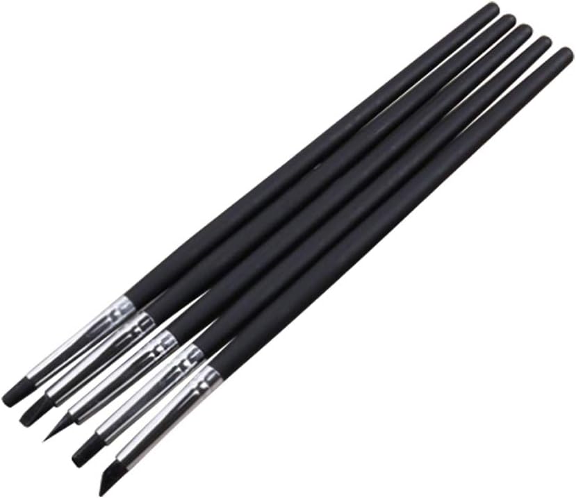 Clay Sculpting Tools, Professional Silicone Rubber Tip Paint Pens Brushes, Durable Metal Casings