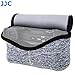 JJC Grey Water Resistant Ultra Light Neoprene Camera Case, Pouch Bag, Compatible with Sony a6600 a6500 a6400 a6300 a6100 a6000 a5100 +16-50mm Lens Pancake Lense & Panasonic LX100 LX100 II Sigma FP