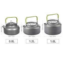 Lixada Camping Kettle 0.8L/1.2L/1.6L for Boiling