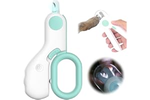 SICOSPI LED Pet Nail Clipper, 2024 Upgrade Cat Nail Clipper with Light, Led Pet Nail Clippers for Cats Dogs, Trim Your Pets Nails Easy and Pain-Free Grooming Tool, Cat Nail Clippers for Indoor Cat (Blue)