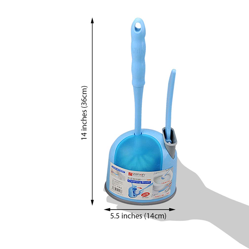 99.9% Germs Killer 2-in-1 Toilet Brush -- Big Brush to clean toilet - Small Brush to clean groove and corner - Supplementary Drip Tray for Drainage - Compact, easy storage Toilet Brush