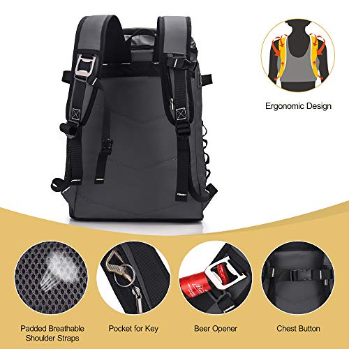Upeelife Mochila Nevera Isotermica, 30L Grande Mochila Nevera Portatil Impermeable, Bolsa Picnic Termica Prueba de Fugas