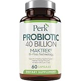 Perk Super Probiotics - 40 Billion All Natural CFUs - Gluten Free and Vegetarian Supplement For Men, Women & Weight Loss - Prebiotic Immune & Digestion System Support