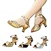 Gaorui Women Tango Ballroom Latin Salsa Waltz Dance Girl Party Formal Shoes Brillante Glitter Heeled