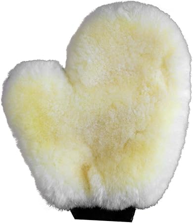 Amazon シェアスタイル アイボリー ボリュームたっぷり 羊毛100 使用 洗車用ムートングローブ ミトン シープボア スポンジ 洗車グッズ K クロス タオル 車 バイク