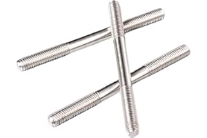 Double End Threaded Screw Rod 10PCS M3 Stainless Steel Double End Thread Screw Headless Studs Bolt Dual Head Thread Bar Stud 