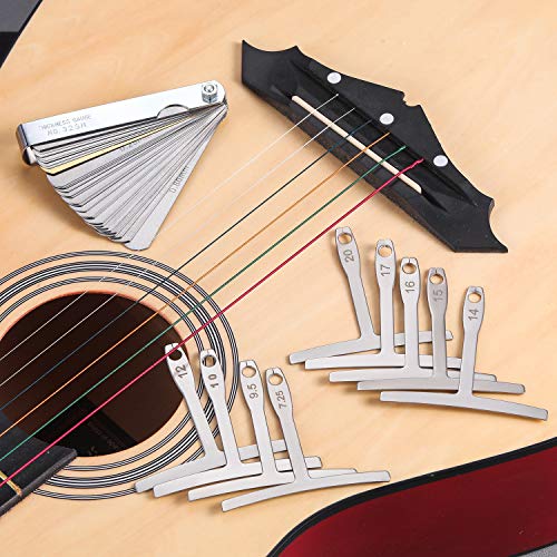 9 Understring Radius Gauge Luthier Tools 32 Blades Feeler Gauge Dual