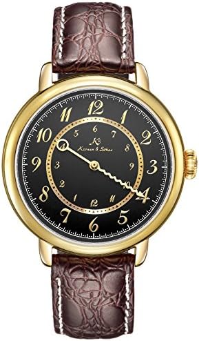 KS Imperial Men's Classic Analog Stainless Steel Leather Mechanical Wrist Watch
