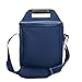 Class Collections 11 Piece Two Person Wine and Cheese Insulated Picnic Cooler Bag Set, Navy Blue