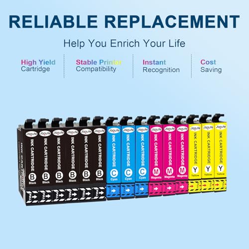 Jagute Compatible Ink Cartridges for XP 2200 WF 2930 for Expression Home XP 4200 XP 2205 XP 3205 XP 4205 Workforce WF-2910 WF-2930DWF WF-2950 (15 Packs, Black/Cyan/Magenta/Yellow)