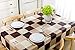 LEEVAN Heavy Weight Vinyl Square Table Cover Wipe Clean PVC Tablecloth Oil-Proof/Waterproof Stain-Resistant-54 x 54 Inch (Elegant Plaid)