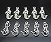 40pcs Mix Tibetan Silver Alloy Tone Mermaid Pendant Charms Jewelry Fingdings