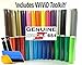 ORACAL 651 Multi-Color Vinyl Starter Kit 12 Inch x 5ft Roll Bundle Including Toolkit & Transfer Paper Roll (15 Rolls)
