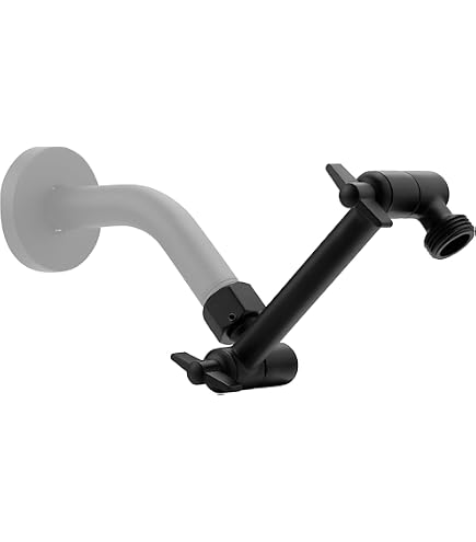 thumbnail image 2 of 11-Inch Adjustable Shower Arm – Wall Mount Extension Pipe With Swivel, Stainless Steel 2 of 3