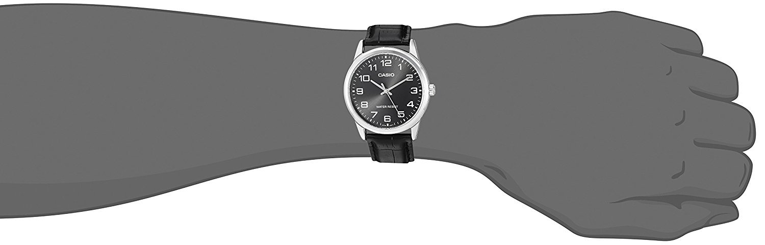 Casio MTP-V001L-1B Men's Basic Analog Men's BASIC ANALOGUE, Black