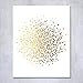 Abstract Dots Gold Foil Print Poster Cluster of Dots Art Print Modern Wall Art Gold Decor 8 inches x 10 inches A27
