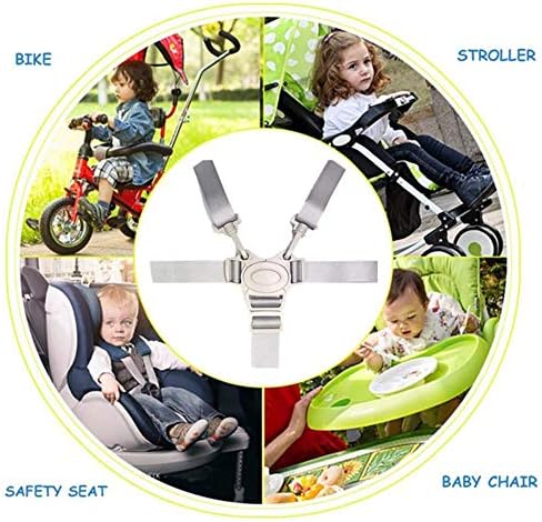 Sensecrol 2 Pack 5 Point Harness Baby Seat Belt Adjustable Safety Strap for Stroller Pushchair Pram Buggy High Chair Baby Harness