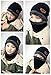 HINDAWI Winter Beanie Scarf for Boys Girls (5-14 Years) Warm Snow Knit Hats Windproof Circle Scarf Kids Slouchy Skull Cap Black