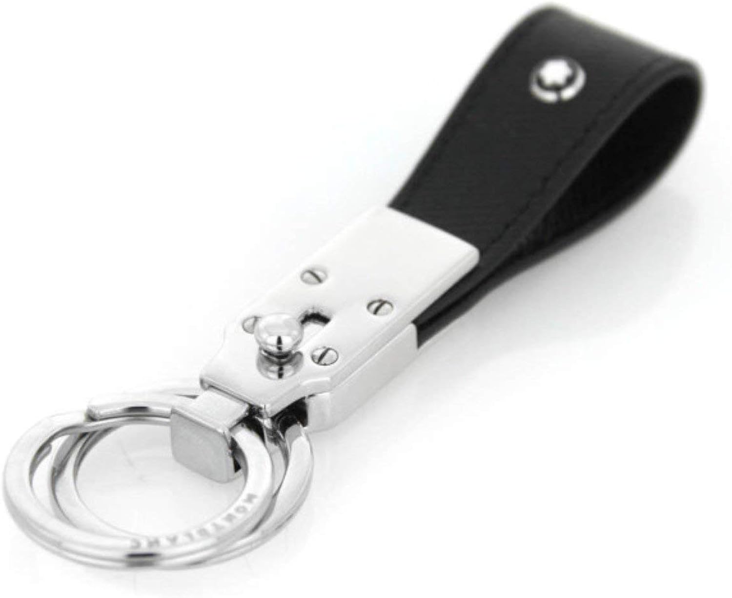 Montblanc Sartorial Black Leather Key Fob Loop 114627 at  Men’s Clothing store