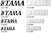 TAMA Logo Sticker Black-1 9/16