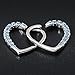 16g Clear/Pink Cubic Zirconia Heart Surgical Steel Daith Tragus Cartilage Earring piercing (Aqua)